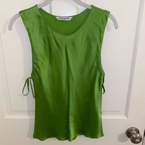 Amanda Uprichard Giorgio green silk top